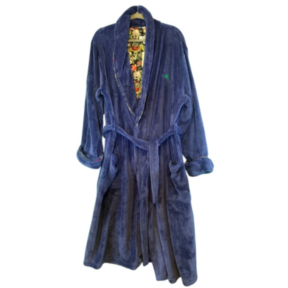 NWT Royal Blue TOMMY BAHAMA Plush Men's Robe OS